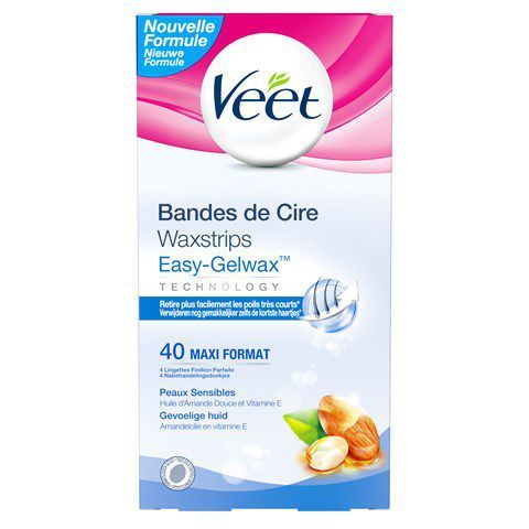 Veet Bandes de Cire Froide Easy-Gelwax™ Peaux Sensibles