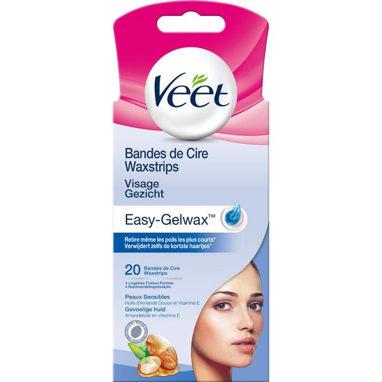 Veet Waxstrips Easy-Gelwax™ voor het Gezicht - Gevoelige Huid