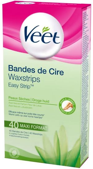 Veet Koude Waxstrips Benen Droge Huid 40 strips