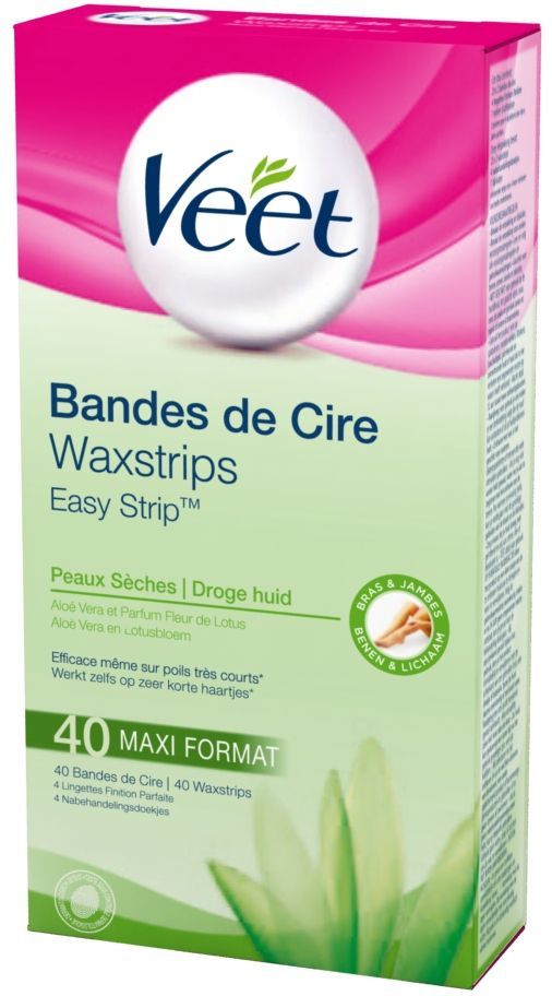 Veet Koude Waxstrips Benen Droge Huid 40 strips