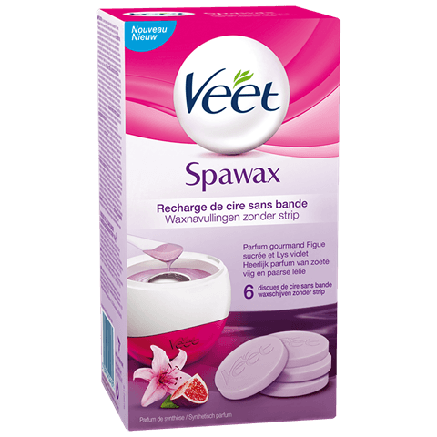 Veet Spawax Recharge de cire sans bande - Parfum gourmand Figue sucrée et Lys violet